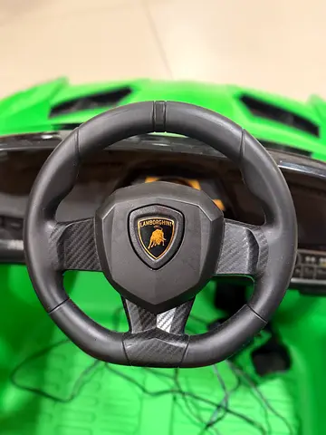 Kids Electric Ride-On Lamborghini - Green, both doors opens