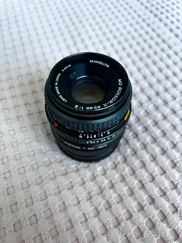 Minolta MD Rokkor-X 45mm f2.0 Lens+Sony E-Mount adapter