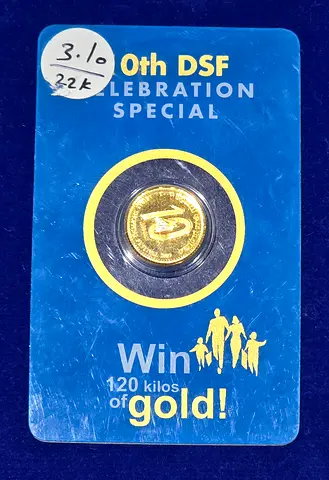 Dubai shopping festival gold coin.