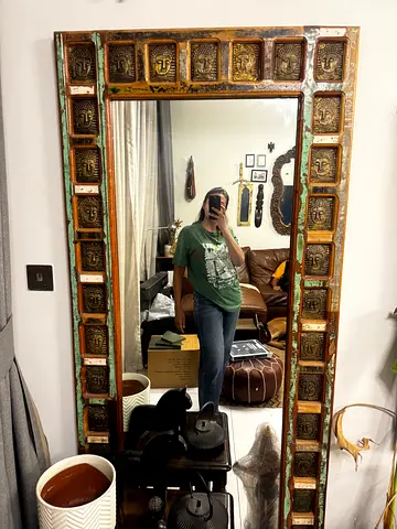 Solid teakwood antique mirror for sale