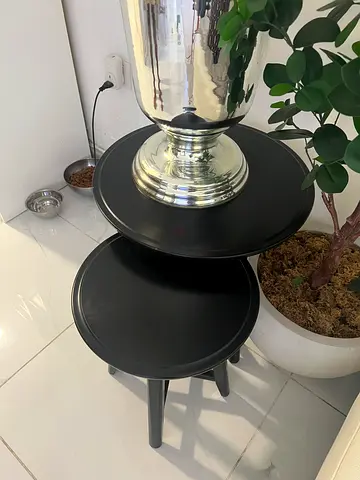 Ikea Sleek Black Nesting Coffee Tables set