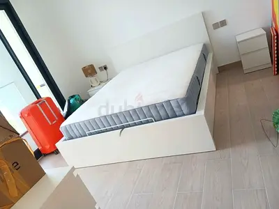 Ikea malm king size hydraulic storage bed with mattress