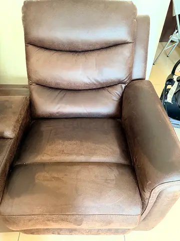 Brown single-seater reclining armchair - comfortable lounge chair