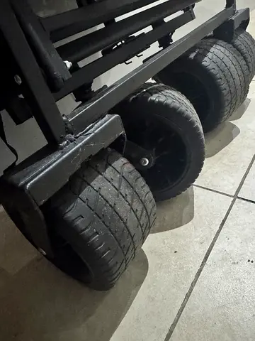 Negotiable price Heavy-duty push/pull weight sled with multiple rubber wheels - good condition