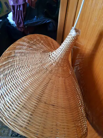 Large Handwoven Rattan Pendant Lamp Shade. Unused. AED 330 Only. Free Delivery.