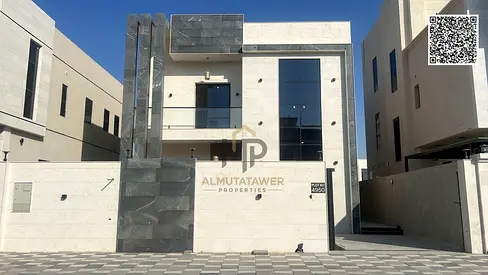 Modern villa with a large swimming pool located on a main street, no registration fees.