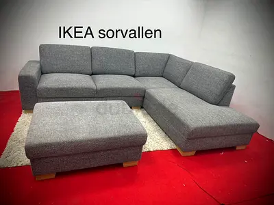 As perfect condition IKEA sorvallen lshape sofa without footstool