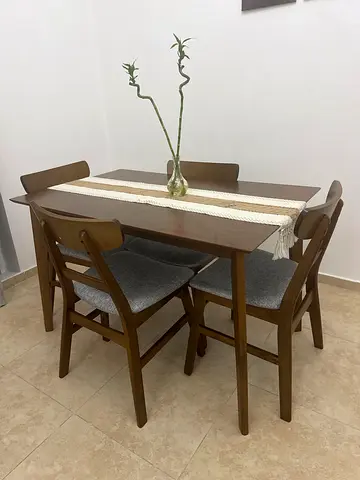 Wooden dining table with 4 chairs - compact set from Danube home its like new lite use 4 month only