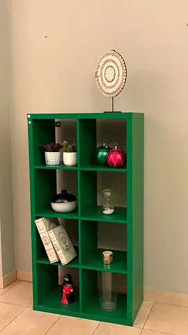 Green Storage Shelf + Decorative Items – Complete Set