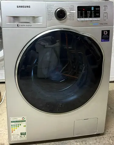Samsung Front Load Washer 7kg / 5kg Eco Bubble - Silver, Good Condition