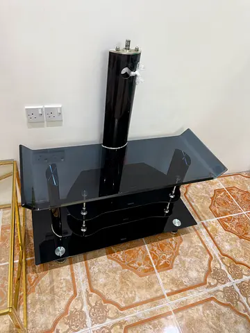 Black Glass TV Stand / Entertainment Unit - Modern Design negotiable