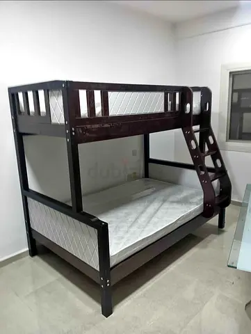 Stylish solid wood Don double up single bed with mattress