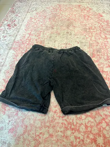 Grey Cotton Casual Shorts - Comfortable Elastic Waist (Good Condition) - size 8