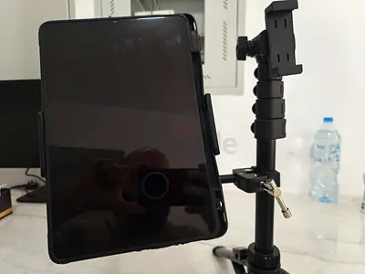 ELitehood Adjustable Clamp Phone/Tablet Mount with Articulating Arm