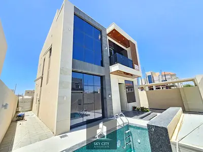 Luxury villa at a special price, including registration fees, water, electricity, and air conditioning, in one of Ajman's most prestigious areas. Free