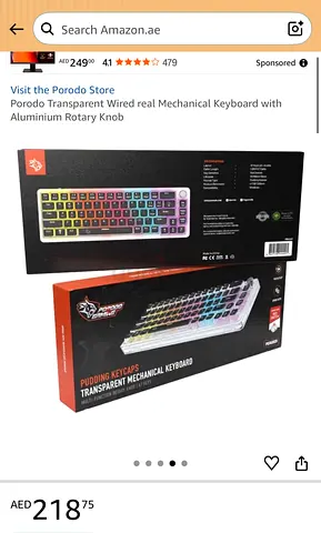 Porodo Gaming Red Switch Mechanical Keyboard (Brand New)