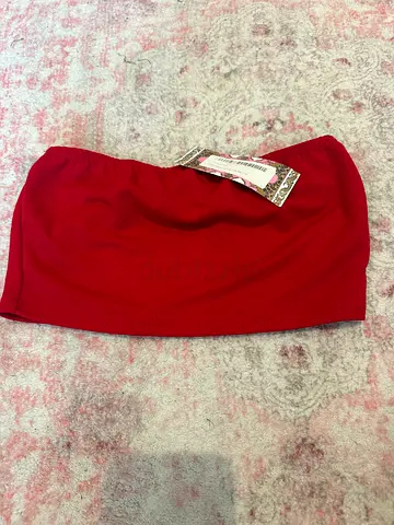 Red Stretch Bandeau Tube Top - New with Tags size S
