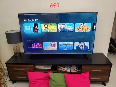 58-inch TCL 4K UHD Smart TV in great condition, Google TV, hands free voice control.With the TV unit