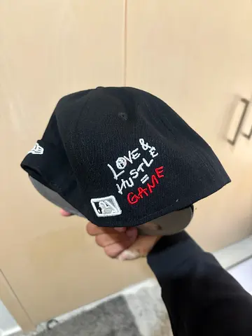 Black Embroidered Baseball Cap - Love  Hustle Game