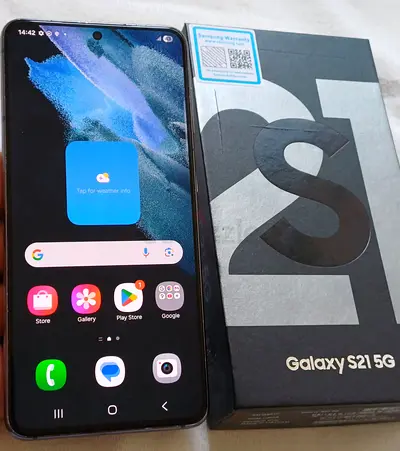 Samsung S21 5G TDRA 
2 Sim Physical + Esim 
With Box and Cable 
Price 600 Fixed