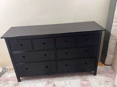 Black 8-Drawer Dresser / Chest - Solid and Spacious