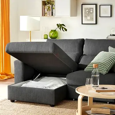 Ikea Eskilstuna L Shape Sofa Bed With Storage Sofa
