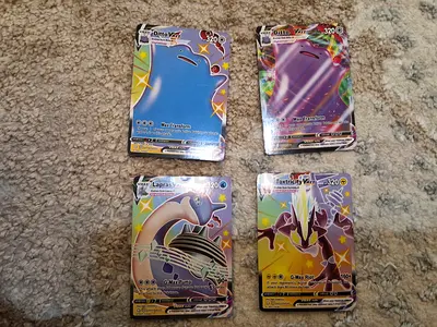 Lot of 4 Pokémon V / VMAX Full-Art Trainer Cards (Ditto, Lapras, Toxtricity) - Collector Set