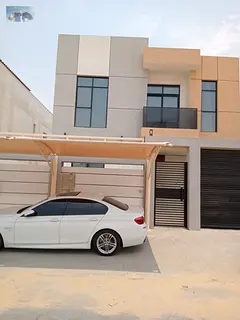 Villa for rent in Ajman Al Yasmeen five master bedrooms majlis hall maid room central AC covered par