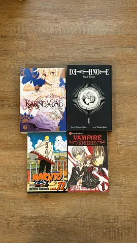 Death Note, Naruto, Vampire Knight  Karneval Manga