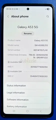 Samsung galaxy A53 5G