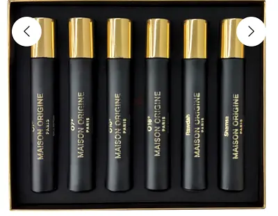 Set of 6 Maison Origine Travel Perfume Roll-Ons (New)