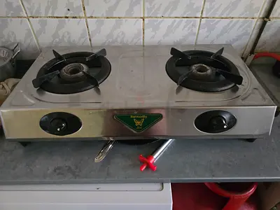 2-Burner Stainless Steel Gas Stove (Used) - Butterfly