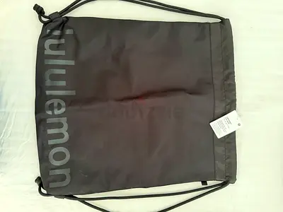 Lululemon Lightweight Black Gym Sack with Zipper Pocket
