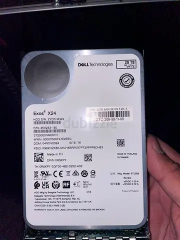 Dell Seagate Exos X24 20TB SAS Enterprise HDD