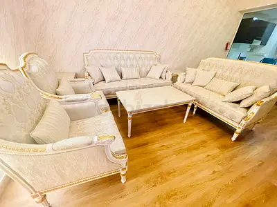 Sofa set for sale 7 seater( 3+2+1+1) 2 side tables and one center table.