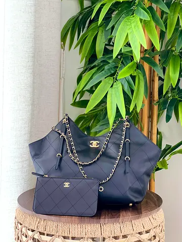 Black Chanel 25S Maxi tote bag