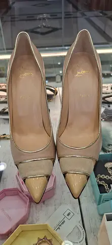 Christian Louboutin Pointed Toe Nude Heels