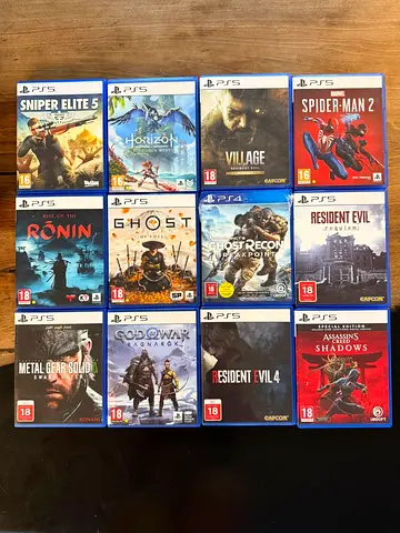 Resident Evil Collection + Ghost of Yotei + Spider-Man 2 + $%. of War Ragnarök PS5 Bundle –12 G