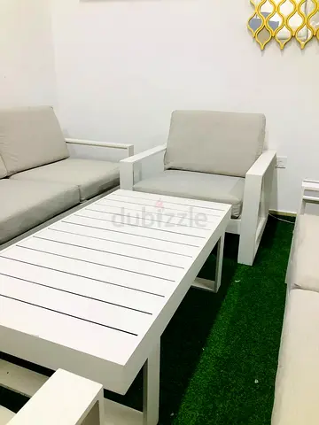 7-seater Garden sofa set with two coffe table Creative living
