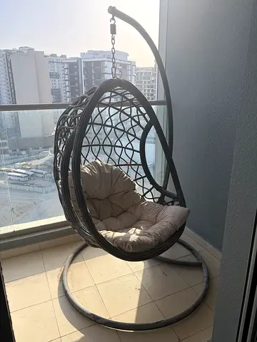 Hanging Egg Chair with Stand and Cushion