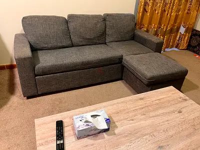 Sofa L shape Grey Good Condition
