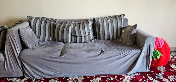 3+2 Seater L Shaped Sofa with Pillows