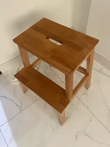 IKEA Step Stool – Solid Wood, 2 Steps, Natural