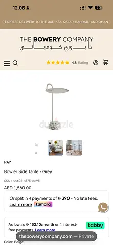 Hay side table
