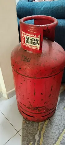 Red gas cylinder