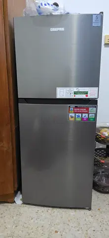 Geepas 2-Door Refrigerator in Silver - Good Working Condition
