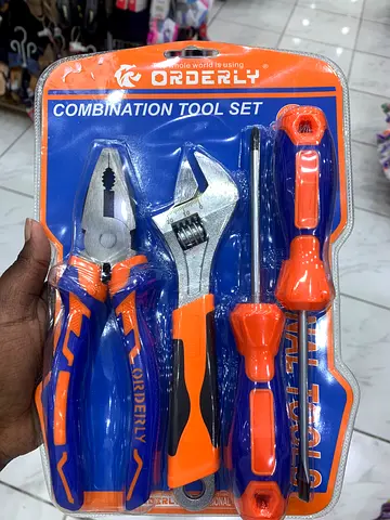 6-piece Combination Tool Set — Pliers, Adjustable Wrench  Screwdrivers (New)