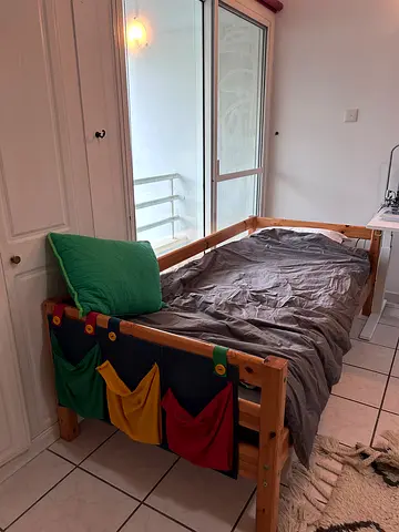 Wooden bed