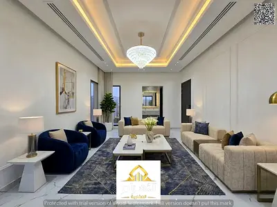 Luxury villa next to a stone mosque with distinctive finishes. Own a ground floor, first floor, and