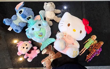 Lot of 8 Plush Soft Toys - Stitch, Mermaid, Deer, Bear and Monkey